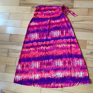 DAKINI hot pink skirt in a tie die look